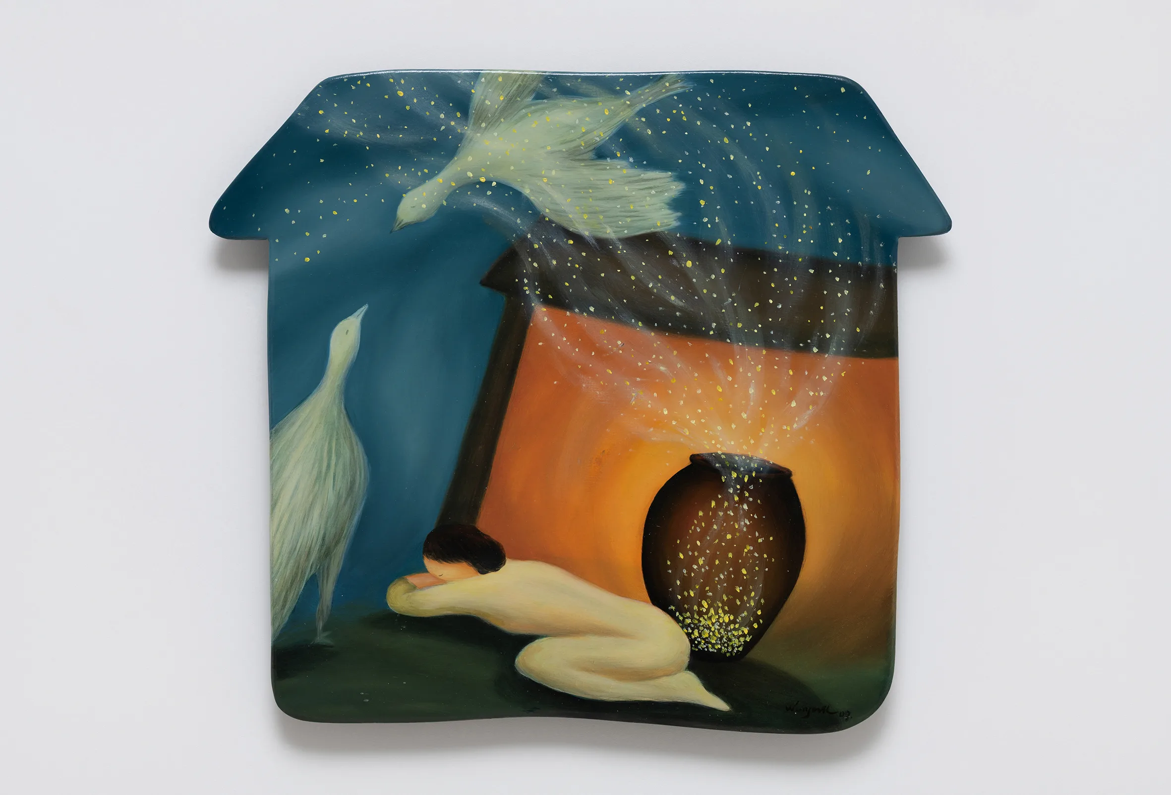 ‘Jar of Stars’, oil on wood, 37×42×0.5cm, 2007.
